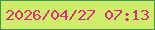 文字の大きさ：4、枠の色：449553、背景の色：d0ed6a、文字の色：d72e7d 無料ブログパーツのブログ時計
