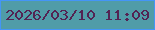 文字の大きさ：3、枠の色：4495f7、背景の色：509ca8、文字の色：532353 無料ブログパーツのブログ時計