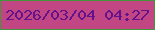 文字の大きさ：3、枠の色：449738、背景の色：c24683、文字の色：63128b 無料ブログパーツのブログ時計