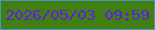 文字の大きさ：4、枠の色：4497c1、背景の色：417f12、文字の色：611de7 無料ブログパーツのブログ時計
