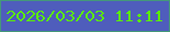 文字の大きさ：1、枠の色：44987a、背景の色：4f5dbc、文字の色：5bed03 無料ブログパーツのブログ時計