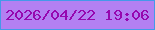 文字の大きさ：4、枠の色：4499e9、背景の色：b380f2、文字の色：9607af 無料ブログパーツのブログ時計