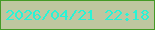 文字の大きさ：5、枠の色：449a26、背景の色：bec7a0、文字の色：27f4d6 無料ブログパーツのブログ時計