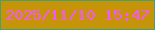 文字の大きさ：3、枠の色：44a170、背景の色：c69408、文字の色：f657f6 無料ブログパーツのブログ時計