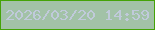 文字の大きさ：2、枠の色：44a307、背景の色：a2c2a7、文字の色：c0cada 無料ブログパーツのブログ時計