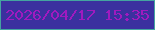文字の大きさ：5、枠の色：44a4a0、背景の色：3b309f、文字の色：a01abf 無料ブログパーツのブログ時計