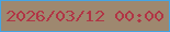 文字の大きさ：1、枠の色：44a4e4、背景の色：9e886f、文字の色：b13545 無料ブログパーツのブログ時計