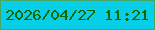 文字の大きさ：1、枠の色：44a764、背景の色：07cfe8、文字の色：0f6700 無料ブログパーツのブログ時計