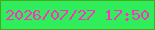 文字の大きさ：4、枠の色：44a91d、背景の色：2fed5b、文字の色：fd30c2 無料ブログパーツのブログ時計