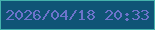 文字の大きさ：5、枠の色：44b2ac、背景の色：0f5476、文字の色：6c73cb 無料ブログパーツのブログ時計