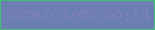 文字の大きさ：1、枠の色：44bd78、背景の色：6c7fb1、文字の色：7e80bd 無料ブログパーツのブログ時計