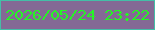文字の大きさ：3、枠の色：44bea7、背景の色：846995、文字の色：26f525 無料ブログパーツのブログ時計
