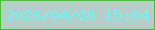 文字の大きさ：1、枠の色：44bf3a、背景の色：b7cec8、文字の色：63f9f7 無料ブログパーツのブログ時計