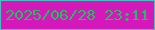 文字の大きさ：1、枠の色：44c0c2、背景の色：d418b9、文字の色：1dc15e 無料ブログパーツのブログ時計