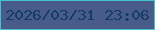 文字の大きさ：1、枠の色：44c0d2、背景の色：495b89、文字の色：143c6b 無料ブログパーツのブログ時計