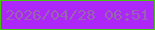 文字の大きさ：3、枠の色：44c70d、背景の色：ac27f8、文字の色：9964af 無料ブログパーツのブログ時計