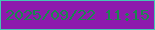 文字の大きさ：2、枠の色：44c7b4、背景の色：8d1aad、文字の色：1b874f 無料ブログパーツのブログ時計