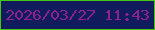 文字の大きさ：1、枠の色：44c80d、背景の色：101c5c、文字の色：8c2190 無料ブログパーツのブログ時計