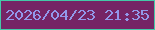 文字の大きさ：2、枠の色：44c8a8、背景の色：752465、文字の色：9298ea 無料ブログパーツのブログ時計