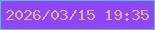 文字の大きさ：2、枠の色：44c8cd、背景の色：9144f8、文字の色：d9b28e 無料ブログパーツのブログ時計