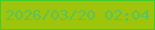 文字の大きさ：5、枠の色：44cb29、背景の色：9fc40c、文字の色：57c55c 無料ブログパーツのブログ時計