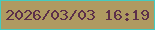 文字の大きさ：1、枠の色：44cbbf、背景の色：af9a61、文字の色：5c2f49 無料ブログパーツのブログ時計