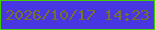 文字の大きさ：5、枠の色：44cc03、背景の色：4837e1、文字の色：787129 無料ブログパーツのブログ時計