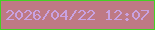 文字の大きさ：5、枠の色：44d025、背景の色：be7985、文字の色：c8a2e2 無料ブログパーツのブログ時計
