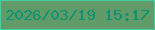 文字の大きさ：3、枠の色：44d0a6、背景の色：629b68、文字の色：049373 無料ブログパーツのブログ時計