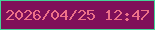 文字の大きさ：1、枠の色：44d298、背景の色：7f0f59、文字の色：ec7088 無料ブログパーツのブログ時計
