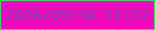 文字の大きさ：1、枠の色：44d36b、背景の色：ed0bbb、文字の色：8844b5 無料ブログパーツのブログ時計
