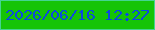 文字の大きさ：4、枠の色：44d491、背景の色：15c407、文字の色：0c49df 無料ブログパーツのブログ時計