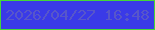 文字の大きさ：5、枠の色：44d638、背景の色：3a3ae7、文字の色：5756ca 無料ブログパーツのブログ時計