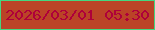文字の大きさ：3、枠の色：44d67f、背景の色：bb4327、文字の色：ae003a 無料ブログパーツのブログ時計