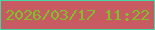 文字の大きさ：1、枠の色：44d7a8、背景の色：c85b62、文字の色：7ac429 無料ブログパーツのブログ時計
