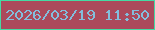 文字の大きさ：5、枠の色：44daa3、背景の色：ab495b、文字の色：83bedd 無料ブログパーツのブログ時計