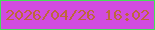 文字の大きさ：2、枠の色：44df59、背景の色：d14bdf、文字の色：be673c 無料ブログパーツのブログ時計