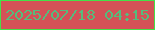 文字の大きさ：1、枠の色：44e148、背景の色：d45257、文字の色：55bd7c 無料ブログパーツのブログ時計