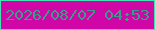 文字の大きさ：2、枠の色：44e1b2、背景の色：d006a7、文字の色：3b9c8c 無料ブログパーツのブログ時計
