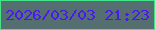 文字の大きさ：5、枠の色：44e28b、背景の色：556e6f、文字の色：4a19ee 無料ブログパーツのブログ時計