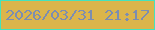 文字の大きさ：4、枠の色：44e3bd、背景の色：dbb54b、文字の色：7c8db1 無料ブログパーツのブログ時計