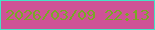 文字の大きさ：1、枠の色：44e3c6、背景の色：cf5296、文字の色：79a827 無料ブログパーツのブログ時計