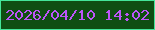 文字の大きさ：5、枠の色：44e599、背景の色：0f4e12、文字の色：bd55f9 無料ブログパーツのブログ時計