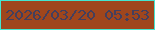 文字の大きさ：5、枠の色：44e5d0、背景の色：9f461d、文字の色：433f5d 無料ブログパーツのブログ時計