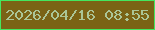 文字の大きさ：4、枠の色：44e65f、背景の色：7a6315、文字の色：abc596 無料ブログパーツのブログ時計