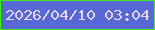 文字の大きさ：4、枠の色：44eb15、背景の色：5769d6、文字の色：e5d6e9 無料ブログパーツのブログ時計