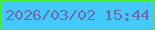 文字の大きさ：4、枠の色：44ec2a、背景の色：45c8fb、文字の色：696ca8 無料ブログパーツのブログ時計