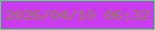文字の大きさ：1、枠の色：44ed5c、背景の色：ca3aef、文字の色：94814d 無料ブログパーツのブログ時計