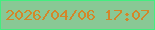 文字の大きさ：5、枠の色：44ed80、背景の色：89c895、文字の色：d38629 無料ブログパーツのブログ時計