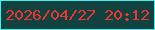 文字の大きさ：4、枠の色：44eeeb、背景の色：114240、文字の色：ed3631 無料ブログパーツのブログ時計